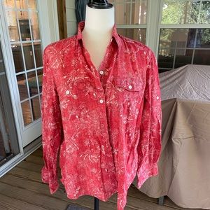 Ralph Lauren red button down top